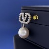 Valentino Pearl Letter Earrings