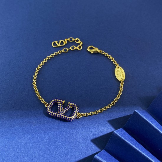 Valentino Blue Colored Diamond Bracelet