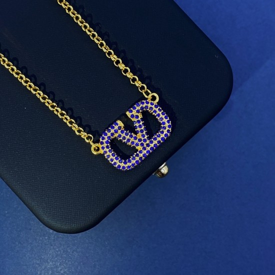 Valentino Blue Diamond Necklace