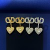 Valentino Heart Filled Diamond Earrings