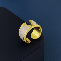 Valentino Hollow V-Shaped Open Ring