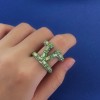 Valentino Ivy Green Full Diamond Open Ring