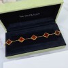 Van Cleef & Arpels Flower Red Agate Bracelet