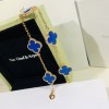 Van Cleef & Arpels Clover Blue Shell Bracelet