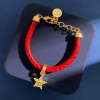 Versace Greek Red Woven Rope Five pointed Star Bracelet