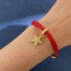 Versace Greek Red Woven Rope Five pointed Star Bracelet