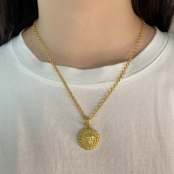 Versace Greek Circular Medusa Necklace