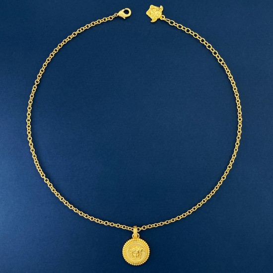 Versace Greek Circular Medusa Necklace