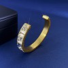 Versace Natural Zircon Decorated Open Bracelet