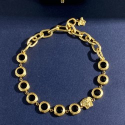 Versace Single Diamond Round Necklace