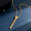 Versace Hollow Out Long Necklace /Long Strip Earrings 2in1 Set