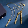 Versace Hollow Out Long Necklace /Long Strip Earrings 2in1 Set