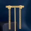 Versace Hollow Out Long Necklace /Long Strip Earrings 2in1 Set