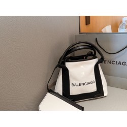 BALENCIAGA WOMEN'S NAVY XS CABAS IN BLACK