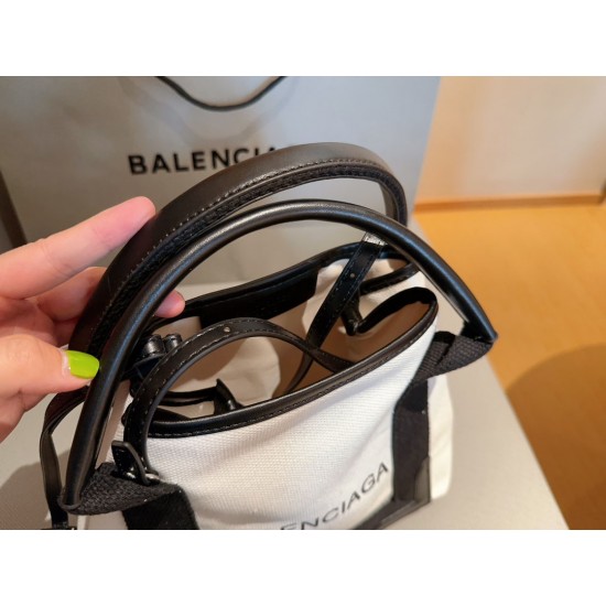 BALENCIAGA WOMEN'S NAVY XS CABAS IN BLACK