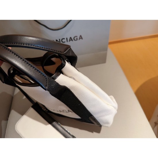 BALENCIAGA WOMEN'S NAVY XS CABAS IN BLACK