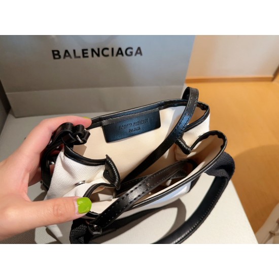 BALENCIAGA WOMEN'S NAVY XS CABAS IN BLACK