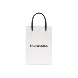 BALENCIAGA MINI SHOPPING BAG IN WHITE