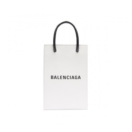 BALENCIAGA MINI SHOPPING BAG IN WHITE