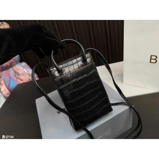 BALENCIAGA MINI SHOPPING BAG IN BLACK