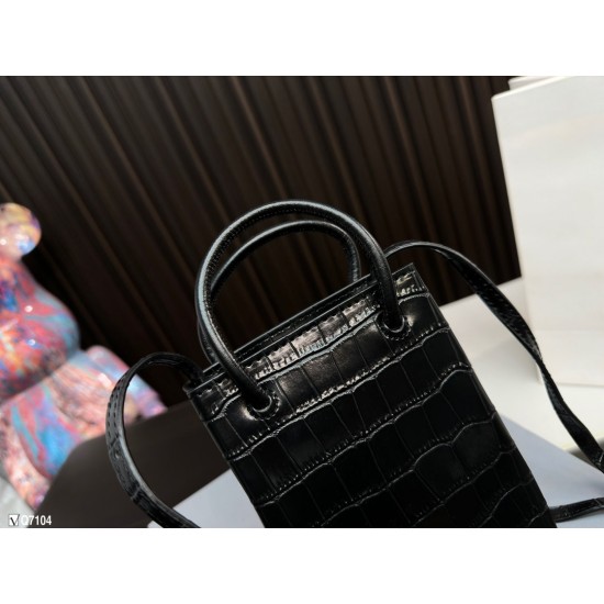 BALENCIAGA MINI SHOPPING BAG IN BLACK