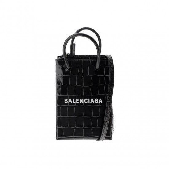 BALENCIAGA MINI SHOPPING BAG IN BLACK