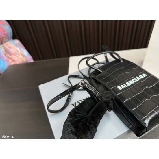 BALENCIAGA MINI SHOPPING BAG IN BLACK