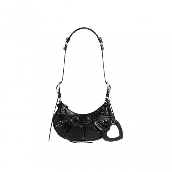 BALENCIAGA WOMEN'S LE CAGOLE XS SHOULDER BAG IN BLACK