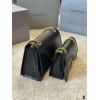 BALENCIAGA WOMEN'S CRUSH MEDIUM CHAIN BAG IN BLACK