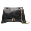 BALENCIAGA WOMEN'S CRUSH MEDIUM CHAIN BAG IN BLACK