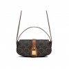 CELINE CLUTCH ON STRAP TABOU IN TRIOMPHE CANVAS AND CALFSKIN