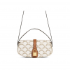 CELINE CLUTCH ON STRAP TABOU IN TRIOMPHE CANVAS AND CALFSKIN