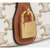 CELINE CLUTCH ON STRAP TABOU IN TRIOMPHE CANVAS AND CALFSKIN