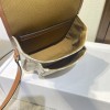 CELINE MEDIUM FOLCO BAG IN TRIOMPHE CANVAS AND CALFSKINTAN