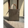 CELINE SMALL CABAS VERTICAL IN TRIOMPHE CANVAS AND CALFSKIN