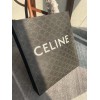 CELINE SMALL CABAS VERTICAL IN TRIOMPHE CANVAS AND CALFSKIN