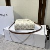 CELINE MINI VERTICAL CABAS IN TRIOMPHE CANVAS AND CALFSKIN WITH CELINE PRINT