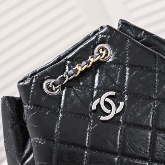 CHANEL GABRIELLE SMALL BACKPACK BLACK CALFSKIN SMALL SHOULDER BAGS