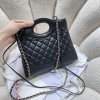 CHANEL 31 MINI SHINY CALFSKIN SHOPPING BAG BLACK