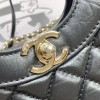 CHANEL 31 MINI SHINY CALFSKIN SHOPPING BAG BLACK