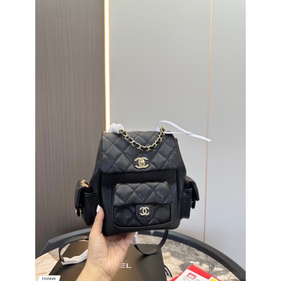 CHANEL CASUAL STYLE 2WAY CHAIN PLAIN LEATHER PARTY STYLE