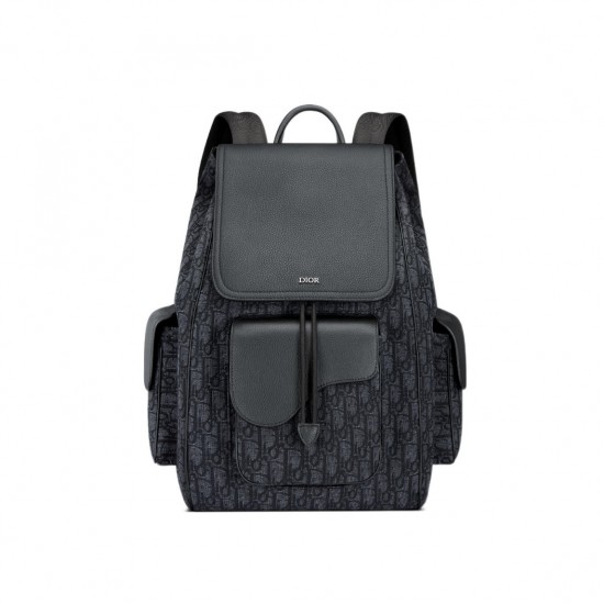 DIOR OBLIQUE MONOGRAM CALFSKIN LOGO BACKPACKS 