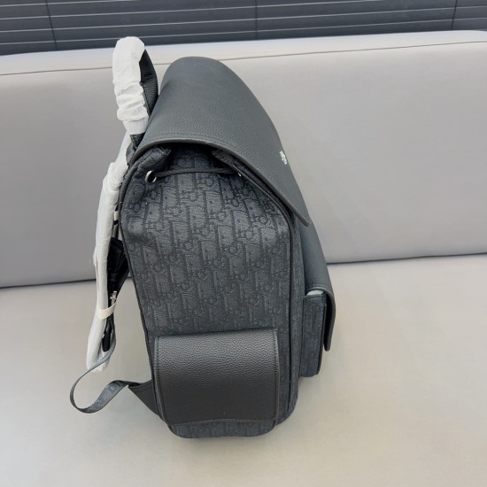 DIOR OBLIQUE MONOGRAM CALFSKIN LOGO BACKPACKS 