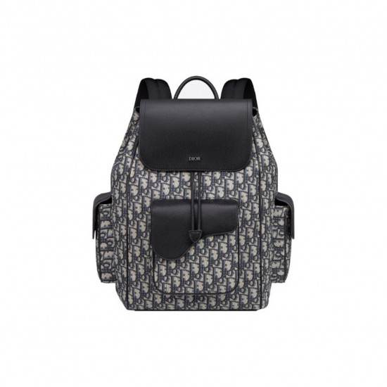 DIOR OBLIQUE MONOGRAM CALFSKIN LOGO BACKPACKS 