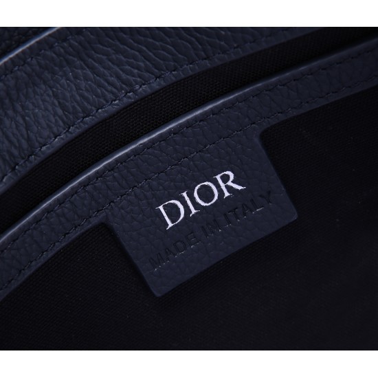 DIOR SADDLE MESSENGER BAG OBLIQUE JACQUARD IN NOIR