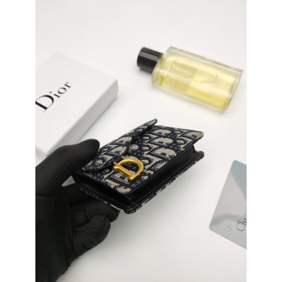 DIOR SADDLE FLAP CARD HOLDER