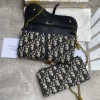 DIOR LONG SADDLE WALLET WITH CHAIN