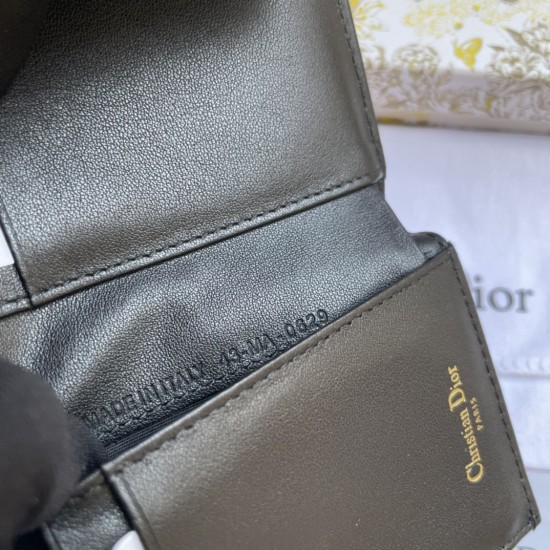 DIOR SADDLE LOTUS WALLET