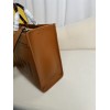 FENDI SUNSHINE MEDIUM BROWN LEATHER SHOPPER BAG