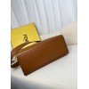 FENDI SUNSHINE MEDIUM BROWN LEATHER SHOPPER BAG